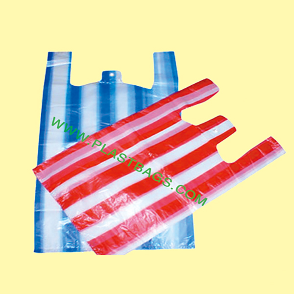 Striped t-shirt bags